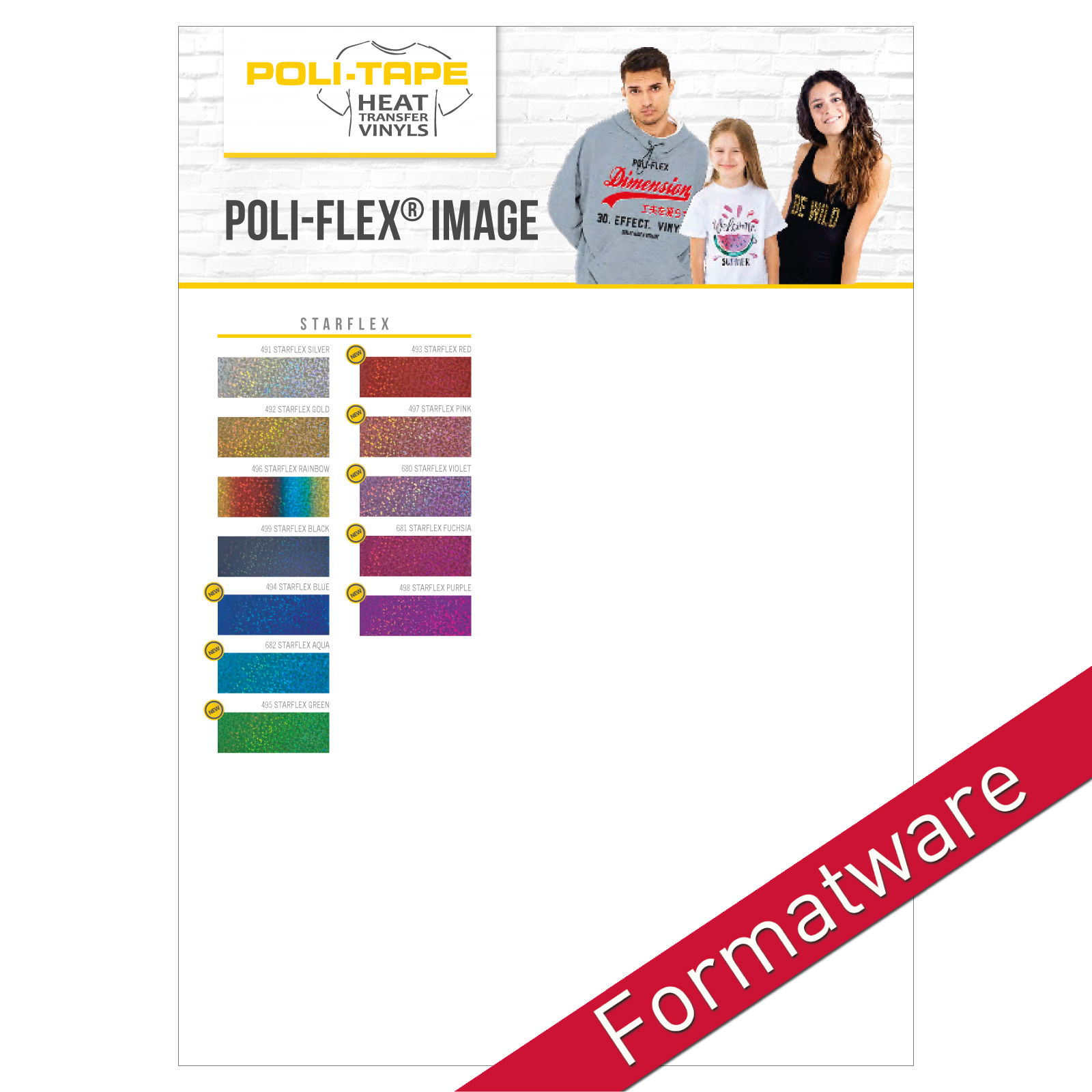 POLI-FLEX IMAGE STARFLEX Flexfolie - Formatware A4 POLI-FLEX IMAGE STARFLEX Flexfolie - Formatware A4