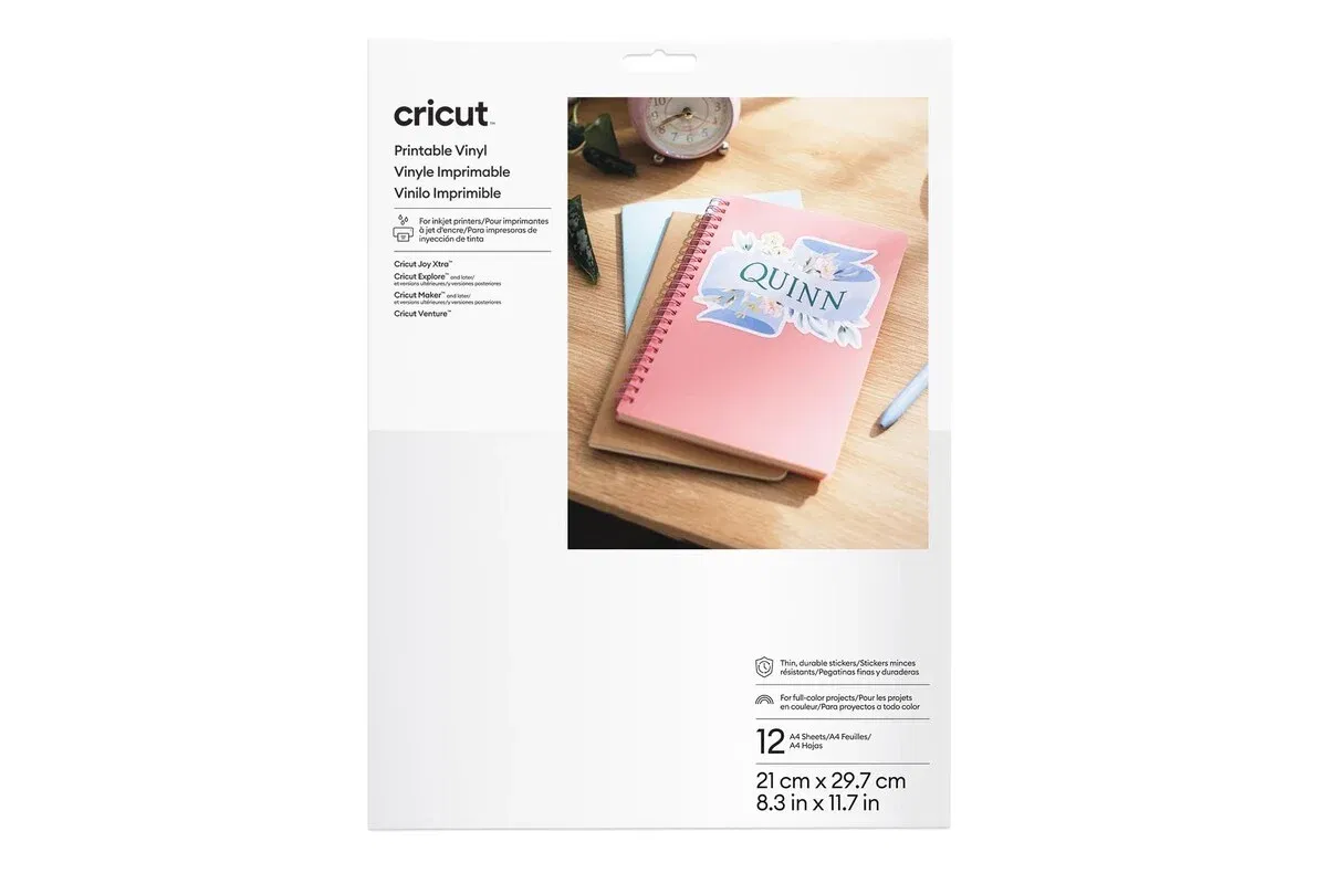 Cricut Printable Vinyl A4 - 12 sheets (White) Cricut Printable Vinyl A4 - 12 sheets (White)