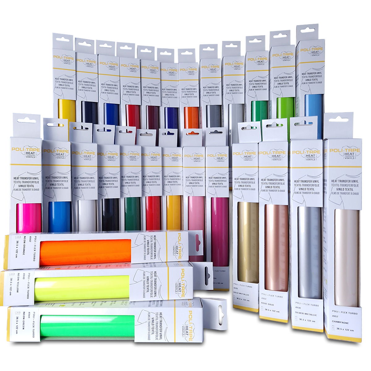 POLI-FLEX TURBO Craft-Box Iron-On 30,5 x 122 cm Box Serie POLI-FLEX TURBO Craft-Box Iron-On 30,5 x 122 cm Box Serie