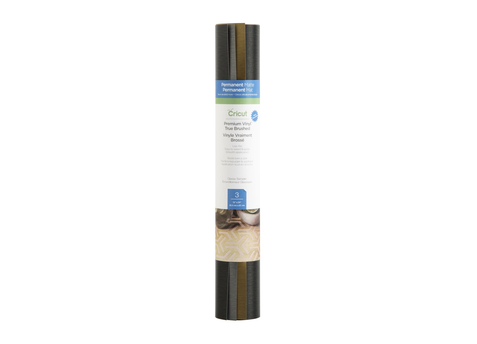 Cricut Premium Vinyl Permanent 30x60cm 3-sheet Sampler (True Brushed Classics)