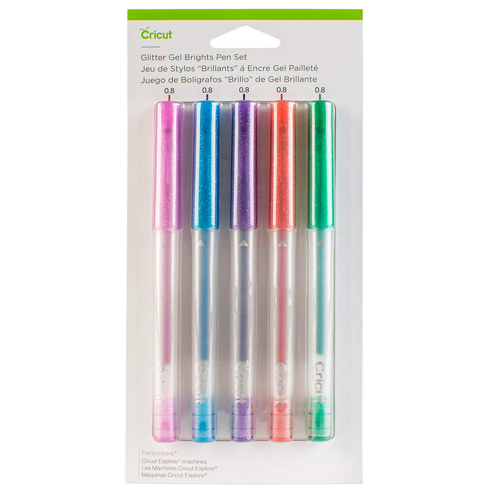 Cricut Explore/Maker Medium Point Gel Pen Set 5-pack (Glitter Brights) Cricut Explore/Maker Medium Point Gel Pen Set 5-pack (Glitter Brights)