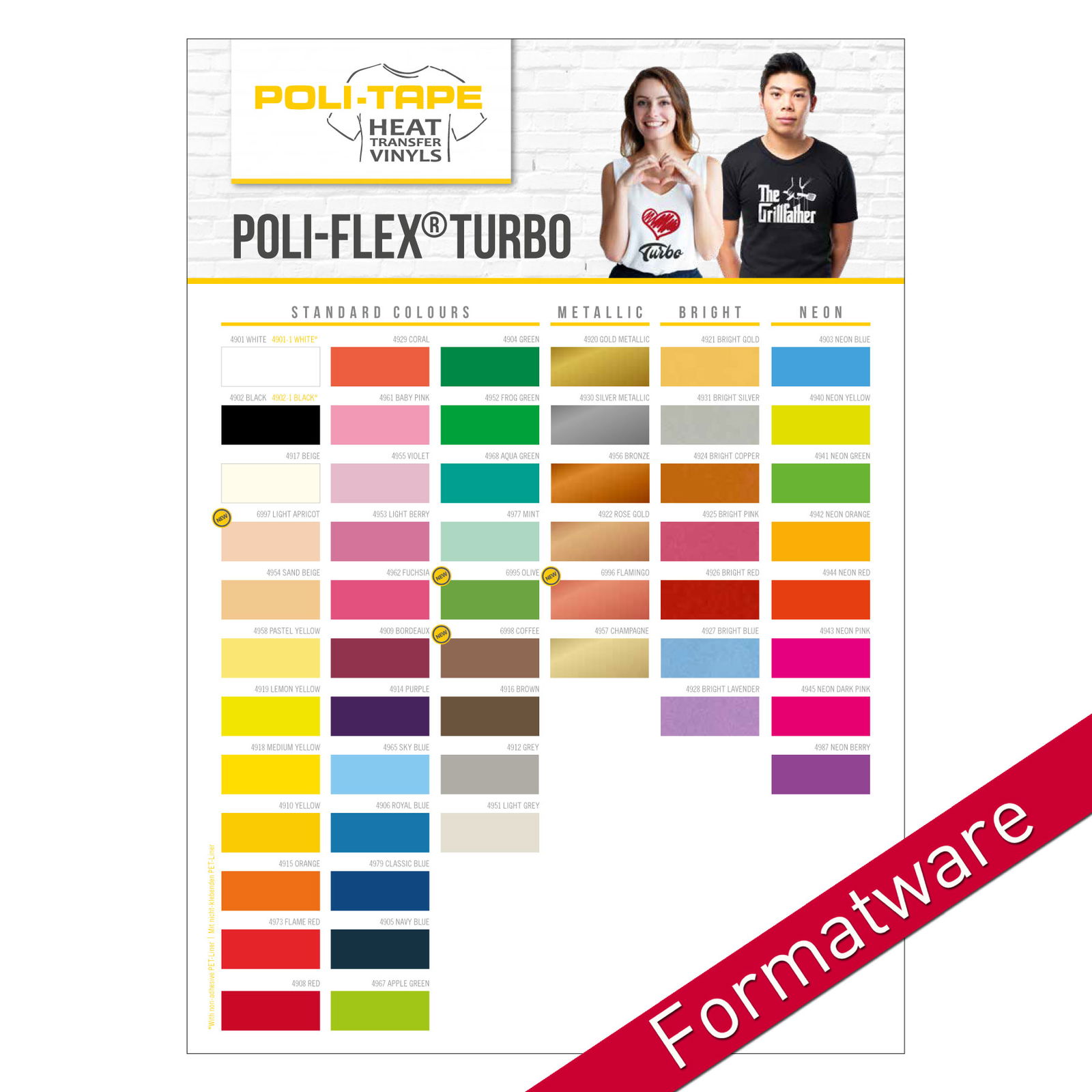 POLI-FLEX TURBO Flexfolie - Formatware A4 POLI-FLEX TURBO Flexfolie - Formatware A4