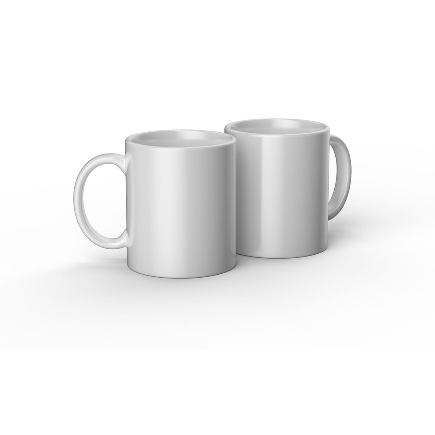 340ml Ceramic Mug Blank White 2-pack