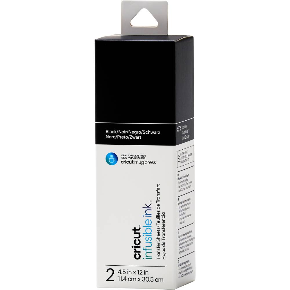 Cricut Infusible Ink Transfer Sheets 2-pack (Black) - ideal size for MugPress Cricut Infusible Ink Transfer Sheets 2-pack (Black) - ideal size for MugPress